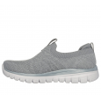 Skechers Women's Active Graceful - Good Vibe Shoes - حذاء سكيتشرز أكتيف جريسفول- جود فايب للنساء لون رمادي ونعل أبيض