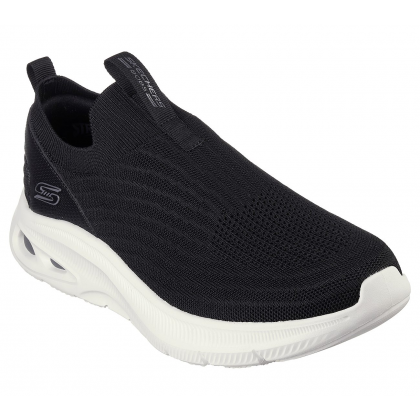 Skechers Men's BOBS Unity - Dashing Through Shoes - حذاء سكيتشرز  بوبس يونيتي- داشينغ ثرو للرجال لون أسود ونعل أبيض