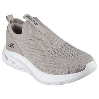 Skechers Men's BOBS Unity - Dashing Through Shoes - حذاء سكيتشرز  بوبس يونيتي- داشينغ ثرو للرجال لون بيج ونعل أبيض