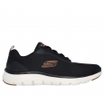 Skechers Men's  Flex Advantage 5.0 - Concourse Shoes -حذاء سكيتشرز فليكس ادفانتيج 5.0 للرجال لون أسود ونعل أبيض