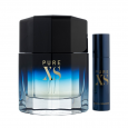 Pure XS Gift Set By Paco Rabanne For Men - طقم بيور اكس اس للرجال من باكو رابان (عطر 100 مل، ميدالية، 10 مل عطر سفر)