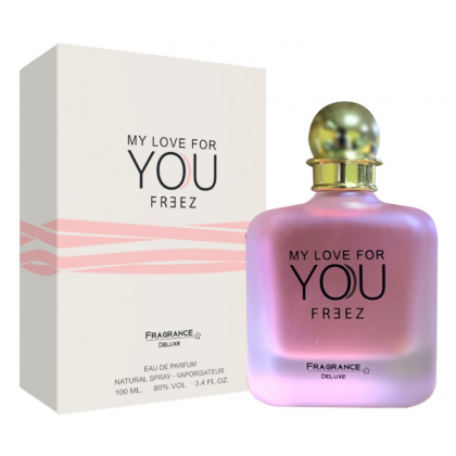 MY LOVE FOR YOU FREEZ EDP By Fragrance Deluxe For Unisex100 ML-عطر ماي لاف فور يو فريز من فرانجنس ديلوكس للجنسين سعة 100 مل