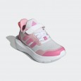 adidas Kids' Fortarun 3 Shoes - White- حذاء اديداس فورتران 3 للأطفال لون ابيض وزهري ونعل أبيض