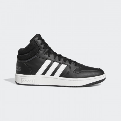 adidas Mens' Hoops 3.0 Mid Classic Vintage Shoes - Black- حذاء اديداس هوبس 3.0 ميد كلاسيك للرجال لون اسود