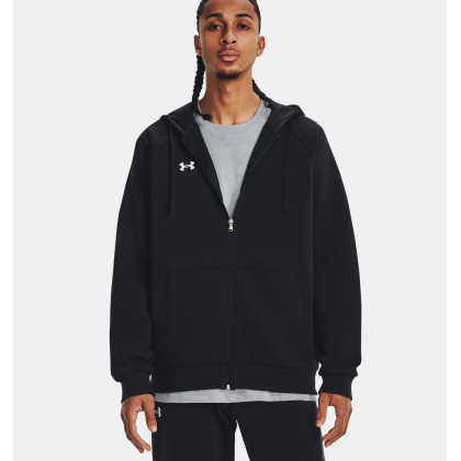 Under Armour Men's UA Rival Fleece Full-Zip Hoodie- جاكيت اندر ارمور ريفال فليس فل زيب للرجال لون أسود