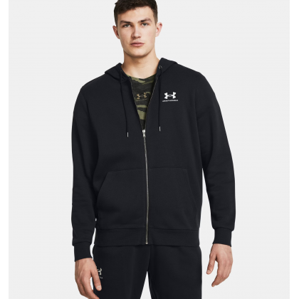 Under Armour Men's UA Icon Fleece Full-Zip Hoodie- جاكيت اندر ارمور ايكون فليس فل زيب للرجال لون أسود