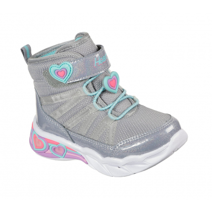 حذاء سكيتشرز اس لايت سويت هارت للأطفال لون سكني-Skechers S Lights: Sweetheart Lights - Love to Shine