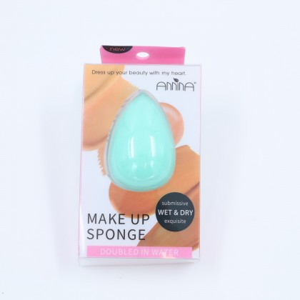 سفنجة مكياج بيوتي بلندر باللون الفيروزي من انينا قطعة واحدة -Beauty Blender (1 Pcs) By ANNINA