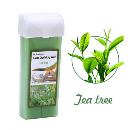 شمع واكس سخان لازالة الشعر (شجرة الشاي) حجم 100 غم -PROFESSIONAL Roller Depilatory Wax (Tea Tree) 100 G