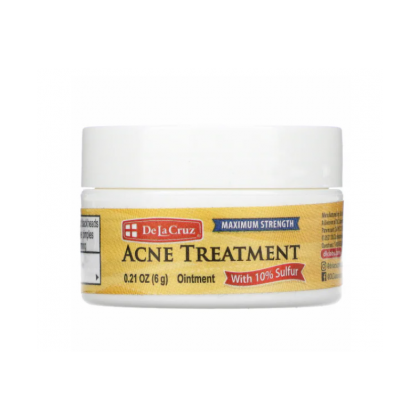 كريم علاج حب الشباب بالكبريت 10٪ من دي لاكروز حجم 6 غم -ACNE Treatment with 10% Sulfur By De La Cruz 6 G