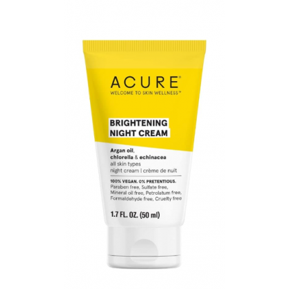 كريم ليلي لتفتيح البشرة من اكيور حجم 50 مل -Brightening Night Cream By Acure 50 ML