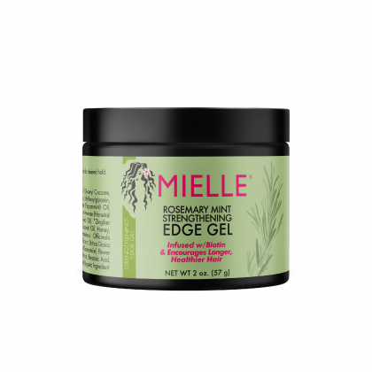 جل تقوية الحواف بإكليل الجبل والنعناع من ميلي أورجانيكس حجم 57 غم -Mielle Organics Rosemary Mint Strengthening Edge Gel 57 G