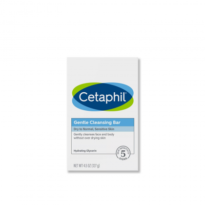 صابون تنظيف للبشرة الجافة إلى جدًا والحساسة من سيتافيل حجم 127غم -Gentle Cleansing Bar By Cetaphil 127 G