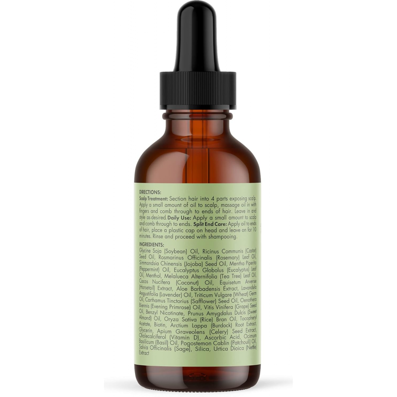 زيت اكليل الجبل والنعناع للشعر -Mielle Organics Rosemary Mint Scalp & Hair Strengthening Oil for All Hair Types By Mielle 59ML