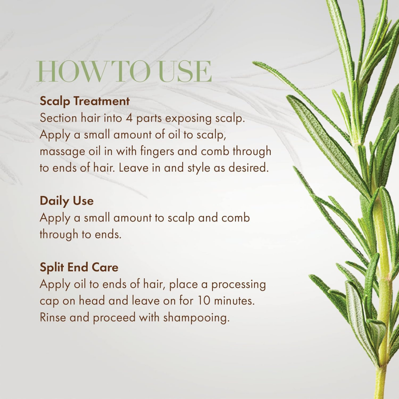 زيت اكليل الجبل والنعناع للشعر -Mielle Organics Rosemary Mint Scalp & Hair Strengthening Oil for All Hair Types By Mielle 59ML