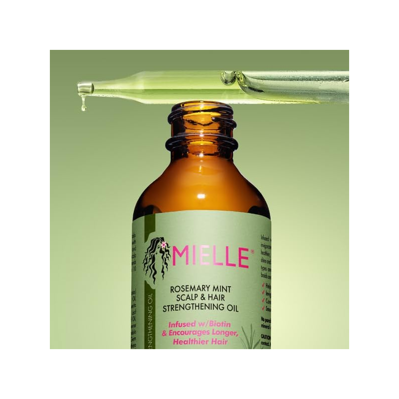 زيت اكليل الجبل والنعناع للشعر -Mielle Organics Rosemary Mint Scalp & Hair Strengthening Oil for All Hair Types By Mielle 59ML