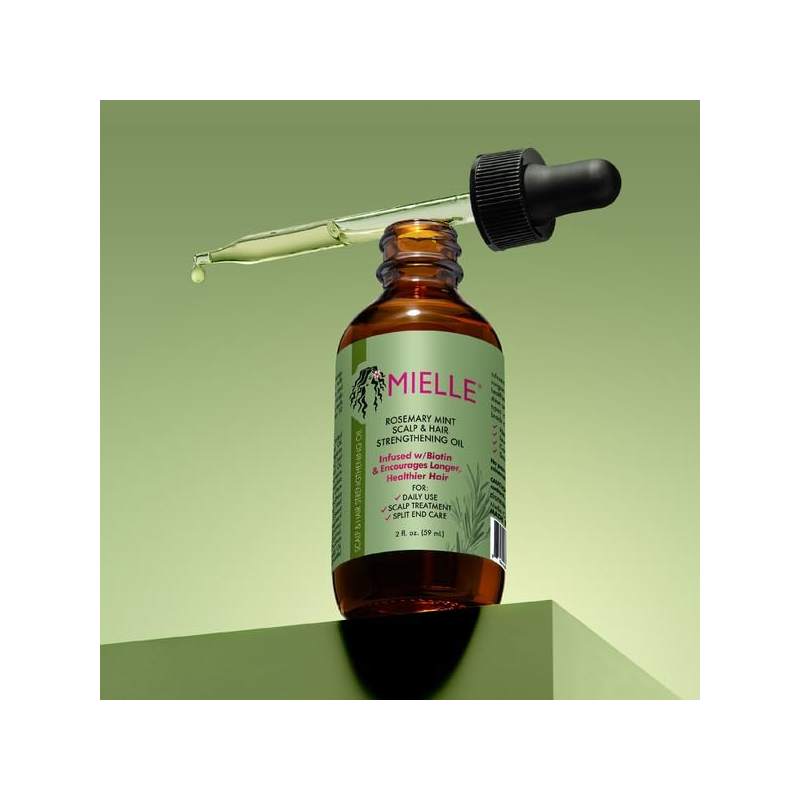 زيت اكليل الجبل والنعناع للشعر -Mielle Organics Rosemary Mint Scalp & Hair Strengthening Oil for All Hair Types By Mielle 59ML