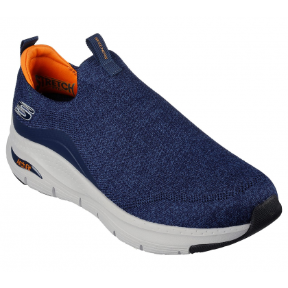 Skechers Men's Arch Fit - Ascension Shoes - حذاء سكيتشرز ارتش فيت- اسكينشن للرجال لون كحلي ونعل أبيض