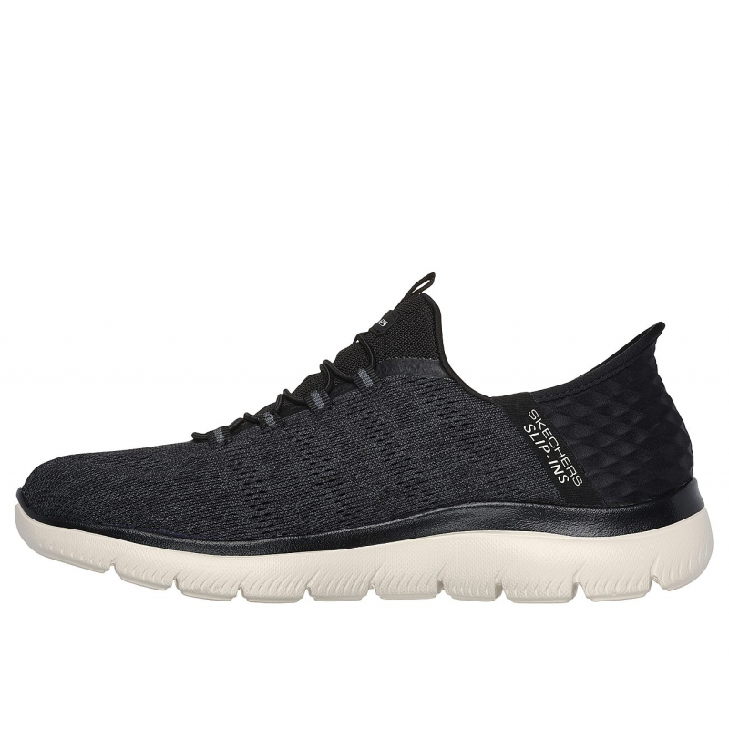 Skechers Men's Slip-ins: Summits - Key Pace Shoes - حذاء سكيتشرز سليب انس: سميتس - كيه بيس للرجال لون أسود ونعل أبيض