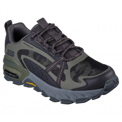 Skechers Men's Max Protect - Task Force Shoes - حذاء سكيتشرز ماكس بروتكت- تاسك فورس للرجال لون زيتي ورمادي