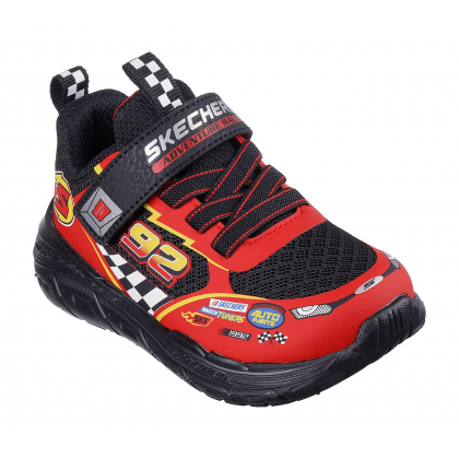 Skechers Kids Skech Tracks Shoes - حذاء سكيتشرز سكيتش تراكس للأطفال لون أسود وأحمر