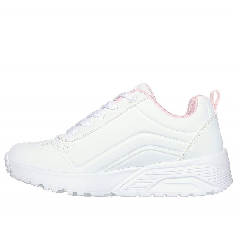 Skechers Kids Gril Uno Lite - Easy Zip Shoes - حذاء سكيتشرز أونو لايت- ايزي زيب للأطفال لون أبيض
