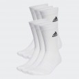 adidas Unisex' Cushioned Sportswear Crew (6 Pairs) Socks - جوارب اديداس كوشيند كرو (6 أزواج) للجنسين لون أبيض