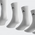 adidas Unisex' Cushioned Sportswear Crew (6 Pairs) Socks - جوارب اديداس كوشيند كرو (6 أزواج) للجنسين لون أبيض