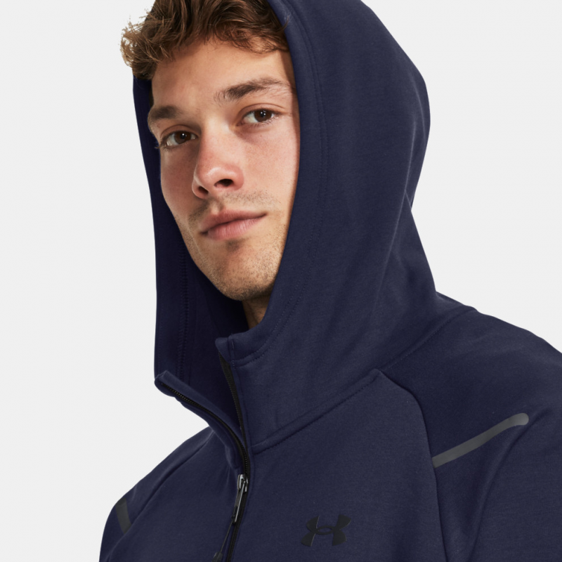 Under Armour Men's UA Unstoppable Fleece Full-Zip-تيشيرت اندر ارمور انستوبابل فليس بسحاب كامل للرجال لون كحلي