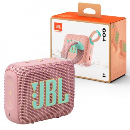JBL Go 4 Ultra-Portable Bluetooth Speaker-سماعة بلوتوث JBL-GO-4 من جى بى ال لون زهري