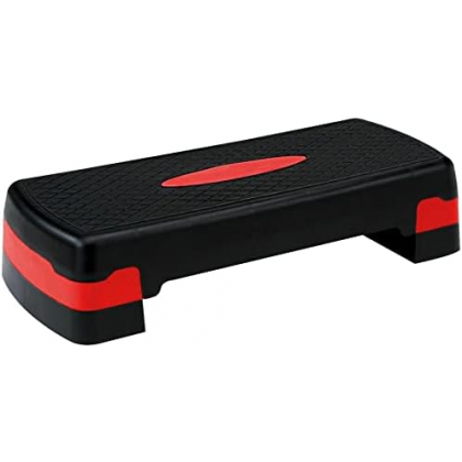 لوح التمارين الرياضية الايروبيك مع ارتفاع قابل للتعديل حجم 68×28 سم لون احمر