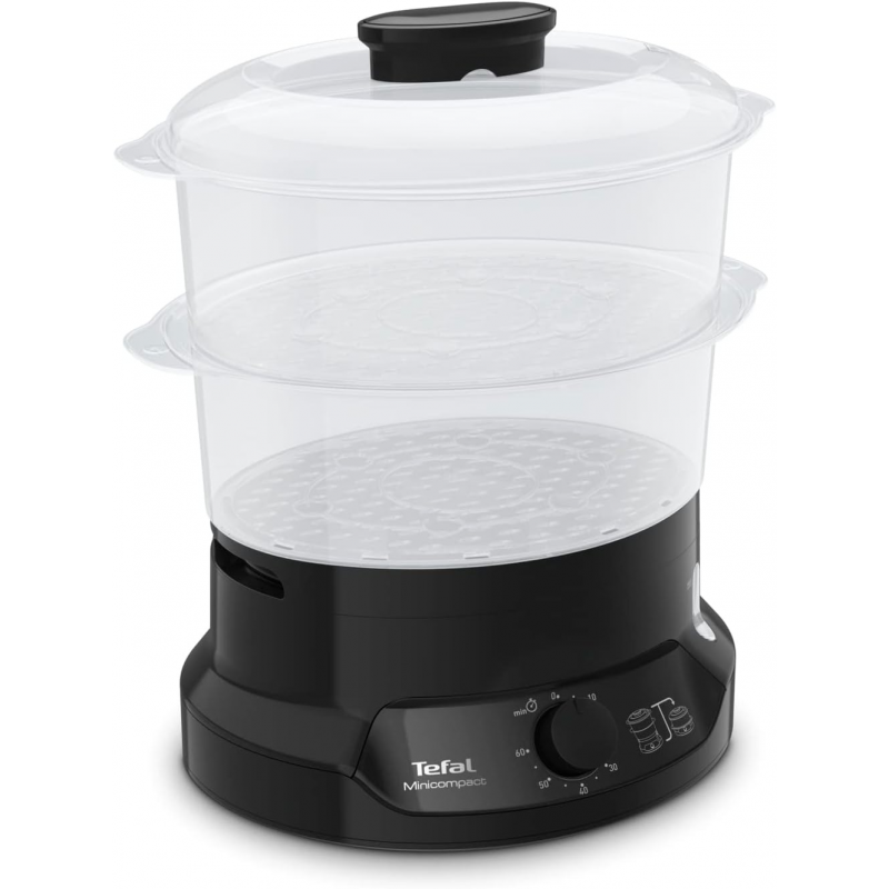 طباخ بخار ميني كومباكت من تيفال، سعة 800 واط - Tefal Minicompact Steamer (BPA Free) VC1398