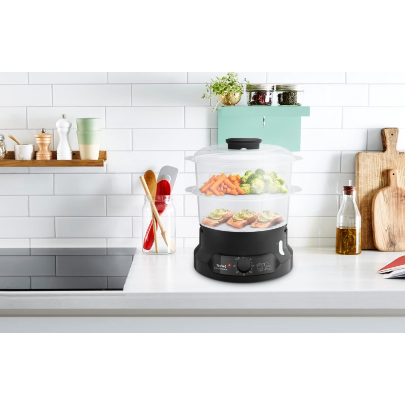 طباخ بخار ميني كومباكت من تيفال، سعة 800 واط - Tefal Minicompact Steamer (BPA Free) VC1398