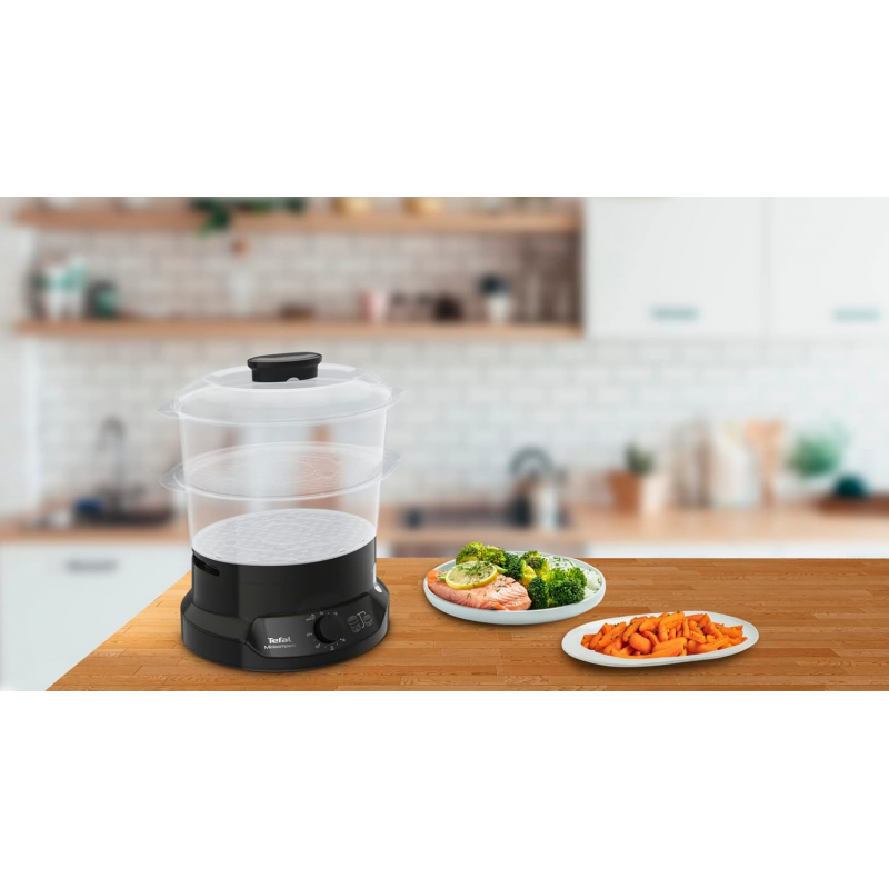 طباخ بخار ميني كومباكت من تيفال، سعة 800 واط - Tefal Minicompact Steamer (BPA Free) VC1398