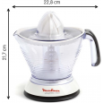 Moulinex Vita Press Juicer With Hand, 1 Liter, 25 Watt-عصارة كهربائية من مولينكس 25 واط لون ابيض ورمادي