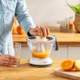 Moulinex Vita Press Juicer With Hand, 1 Liter, 25 Watt-عصارة كهربائية من مولينكس 25 واط لون ابيض ورمادي