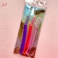 طقم شفرات حلاقة للوجه للنساء عدد 3 بألوان متعددة - ماركة Pink Key