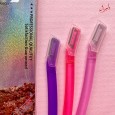 طقم شفرات حلاقة للوجه للنساء عدد 3 بألوان متعددة - ماركة Pink Key