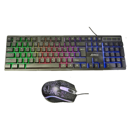 طقم جيمنج كيبورد + ماوس مضيئان JEDEL GAMING K590