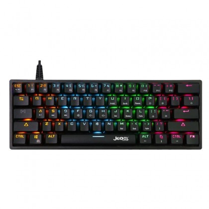 GAMING MECHANICAL BLACKLIGHTING KEYBOARD JEDEL KKL-140 BLUE SWITCH كيبورد جيمنج مضيء ميكينكال