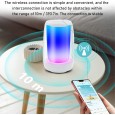مكبرات بلوتوث لا سلكية بإضاءة led rgb المميز مع 11 وضع اضاءة وصوت ستيريو وبطاقة tf