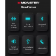 سماعات رأس لاسلكية TWS باللون الأبيض MONSTER XKT08