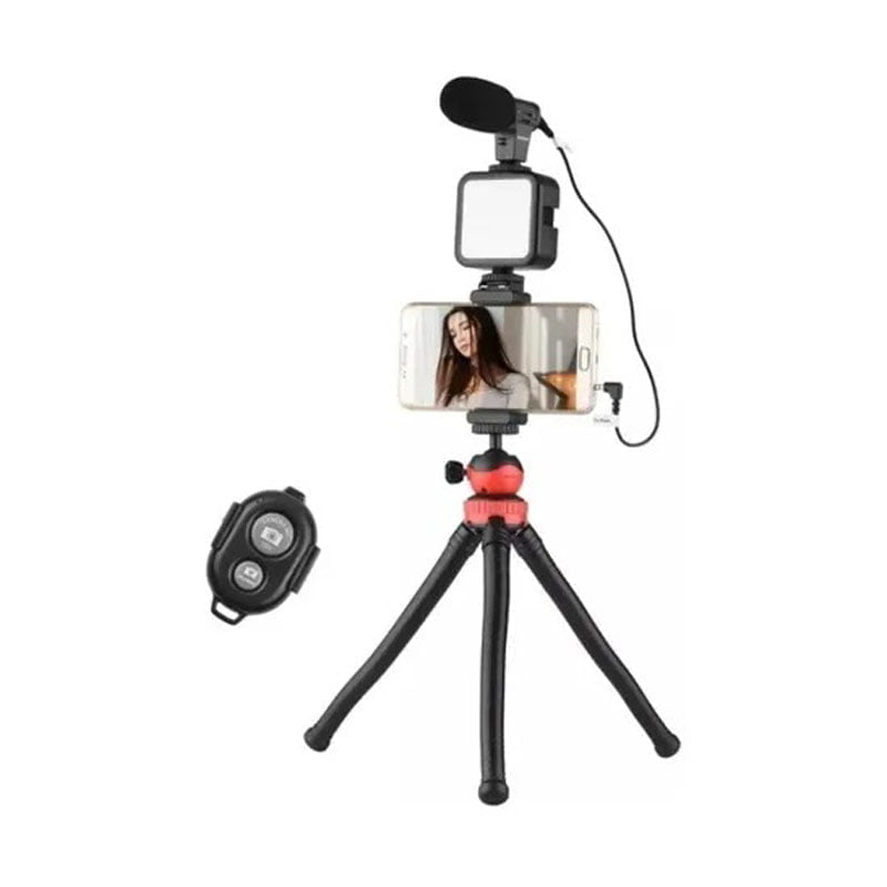  ستاند هاتف للتصوير مع مايكRed Ring Selfie light Kits 