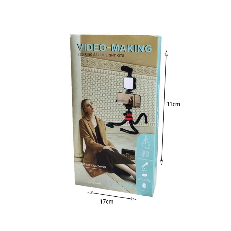  ستاند هاتف للتصوير مع مايكRed Ring Selfie light Kits 