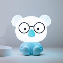 مصباح ديكور لغرف ومكتبة الأطفال LED على شكل دب لون ازرق