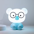 مصباح ديكور لغرف ومكتبة الأطفال LED على شكل دب لون ازرق