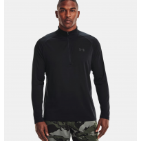 Under Armour Men's Tech™ ½ Zip Long Sleeve تيشيرت اندر ارمور بأكمام طويلة للرجال لون أسود