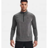 Under Armour Men's Tech™ ½ Zip Long Sleeve تيشيرت اندر ارمور بأكمام طويلة للرجال لون رمادي