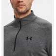 Under Armour Men's Tech™ ½ Zip Long Sleeve تيشيرت اندر ارمور بأكمام طويلة للرجال لون رمادي