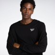 Reebok Mens' Identity Small Logo Long Sleeve Tee Black